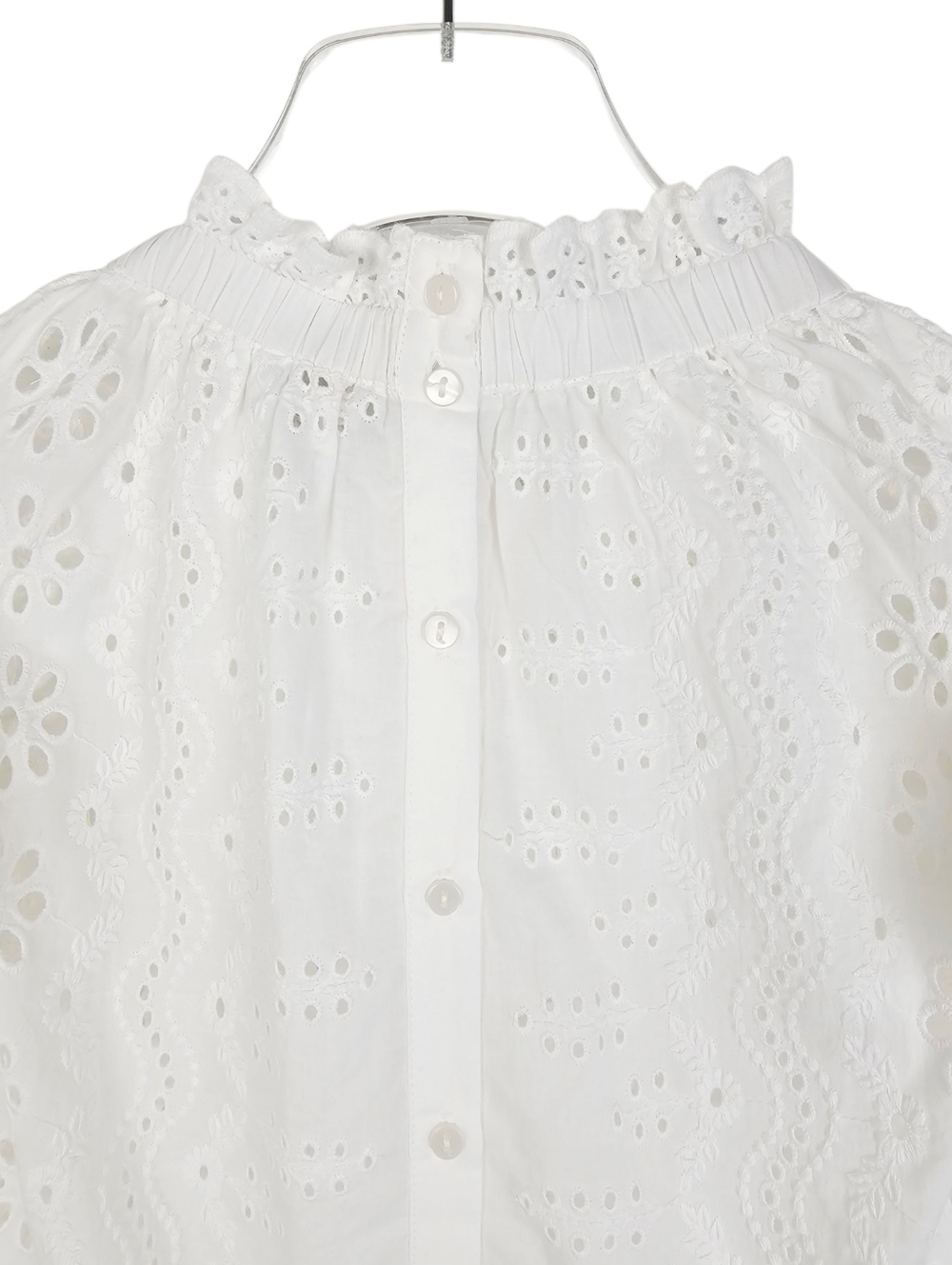 Jennifer & Grace White Embroidered Eyelet Top NWT - Picture 9 of 12